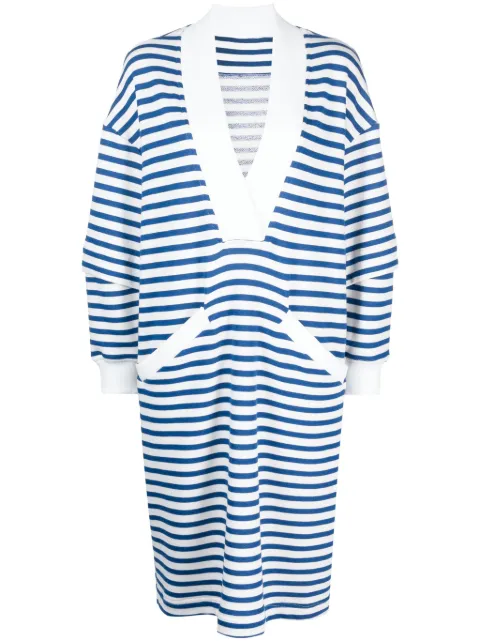 Ioana Ciolacu V-neck striped midi dress