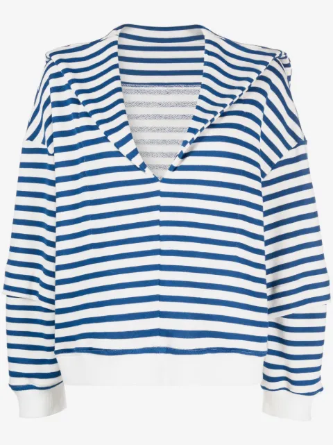 Ioana Ciolacu sailor-collar striped top