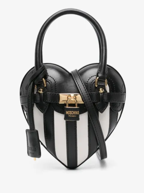 Moschino padlock-detail leather tote bag