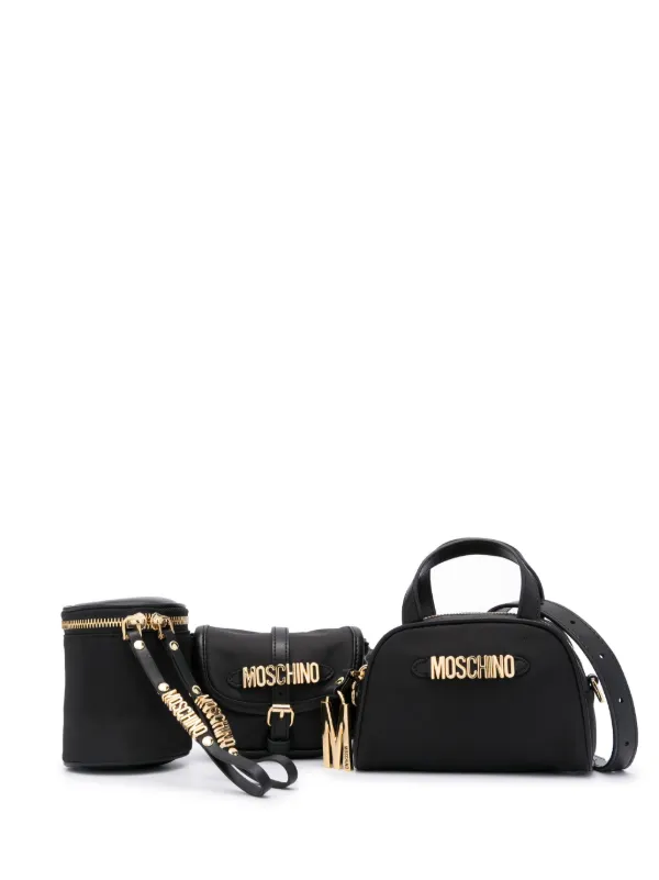 Moschino logo lettering Belt Bags Black FARFETCH AE