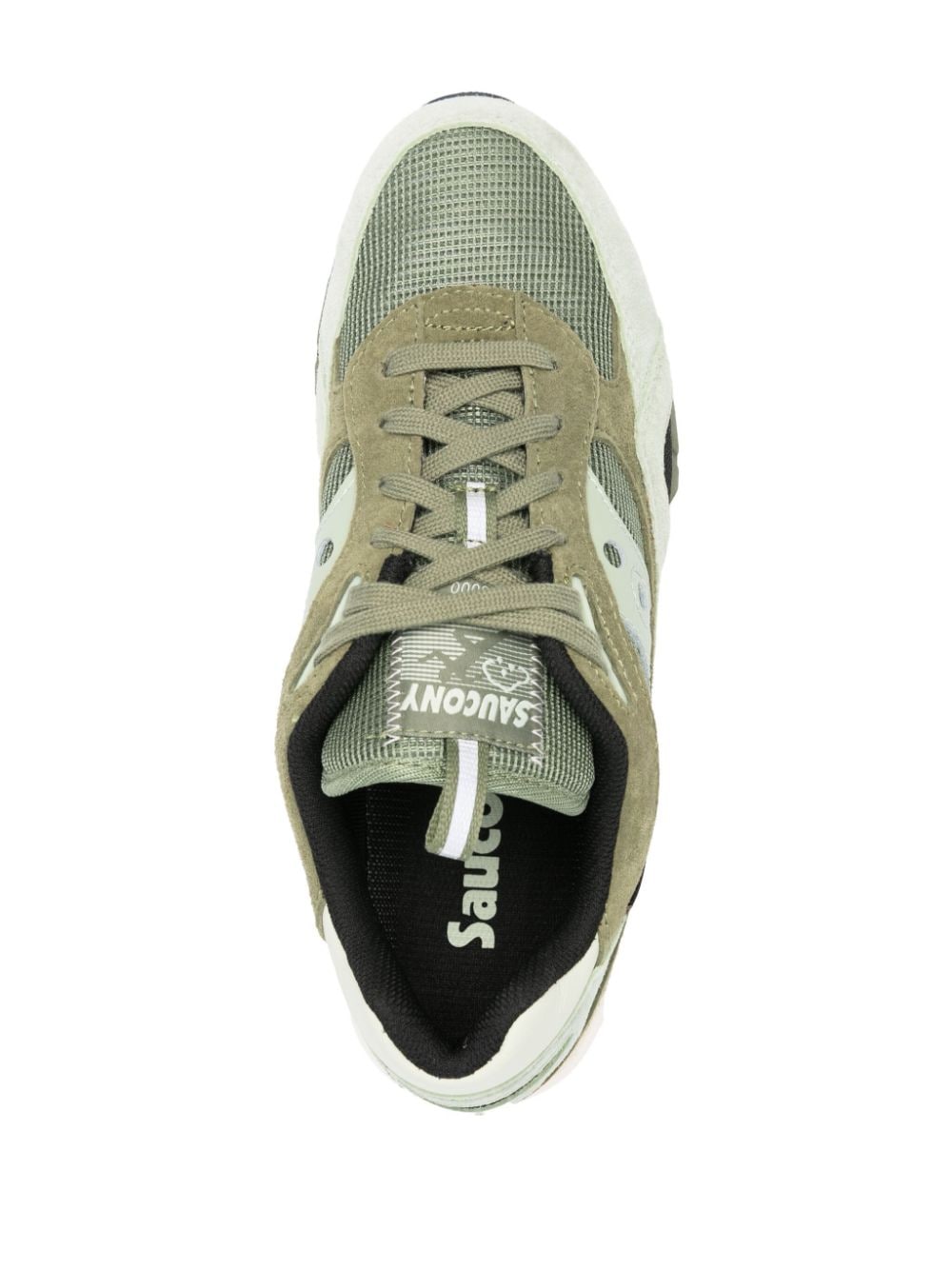 Shop Saucony Shadow Logo-patch Sneakers In Green