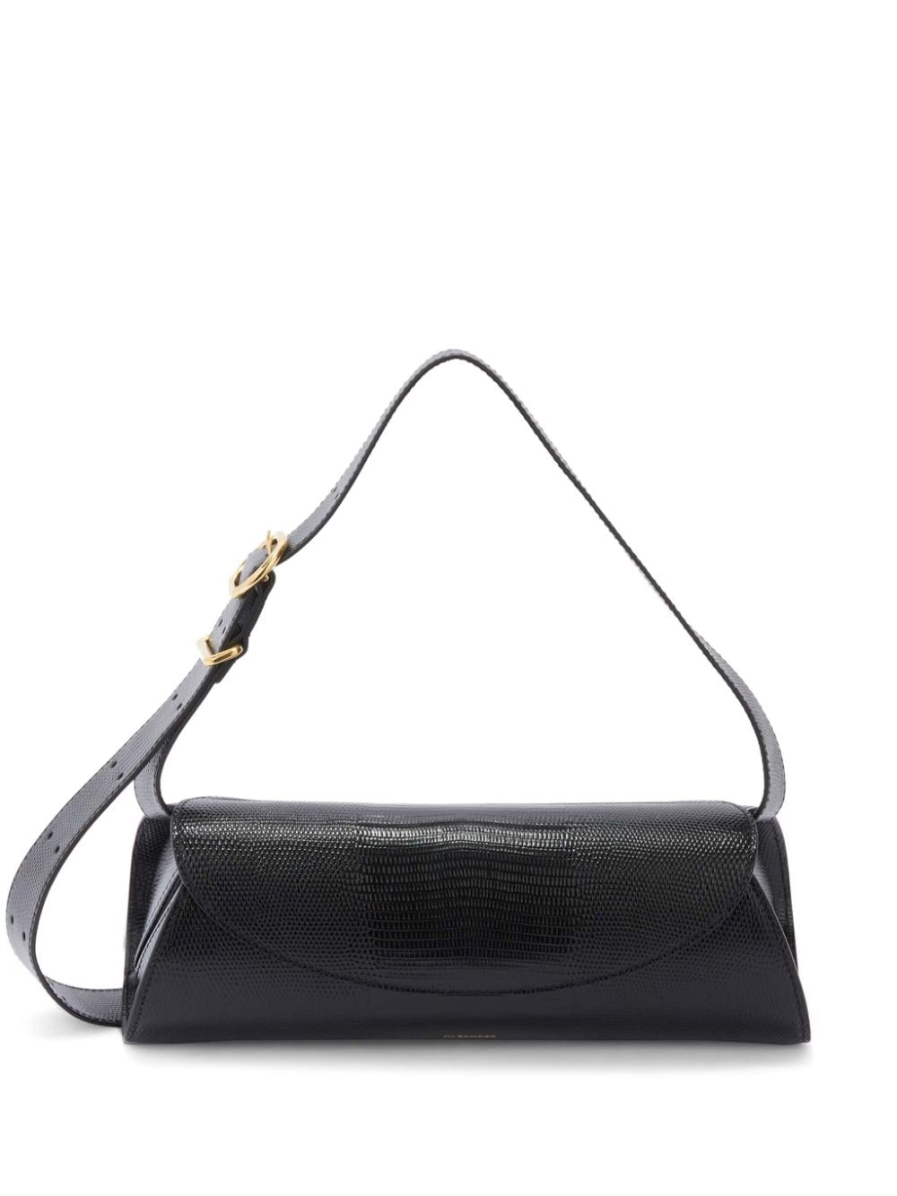 Jil Sander Small Cannolo Shoulder Bag In Black