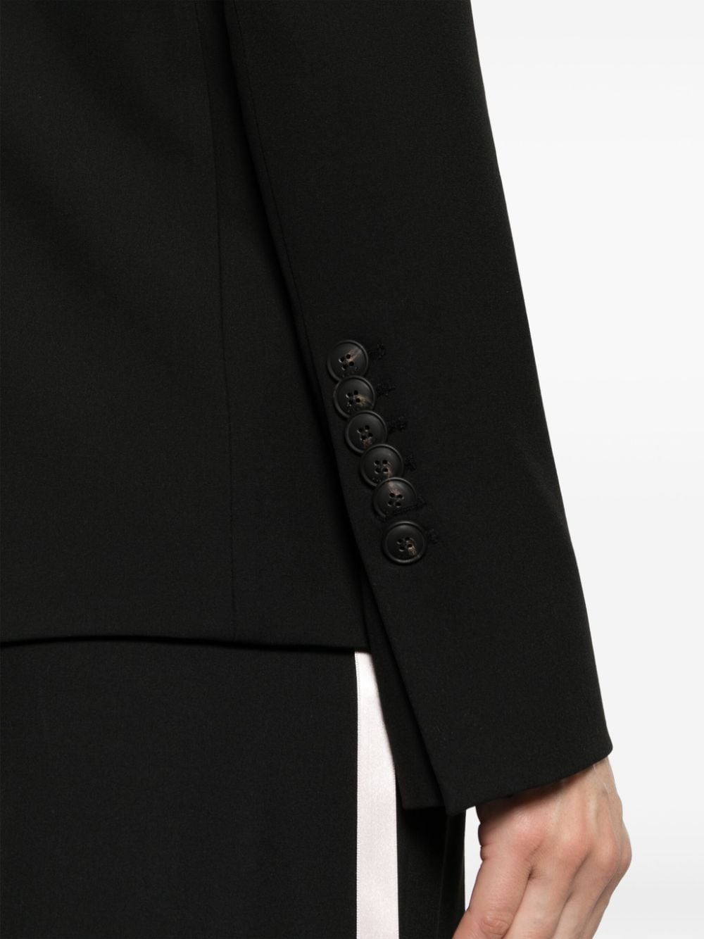 Shop Pinko X Patrick Mcdowell Ribbon-detailed Blazer In Black