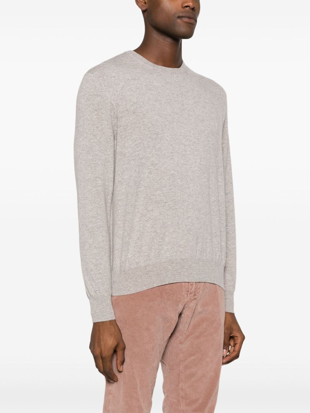 Shop Colombo Mélange-effect Cashmere-blend Jumper In Grey