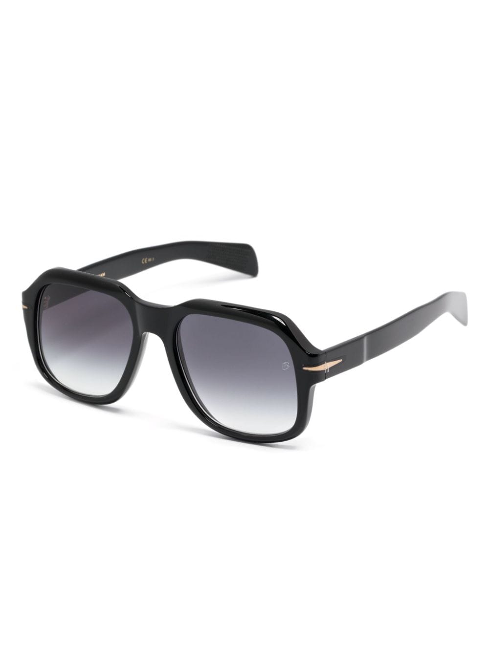 Shop Eyewear By David Beckham 7090/s Square-frame Sunglasses In Black