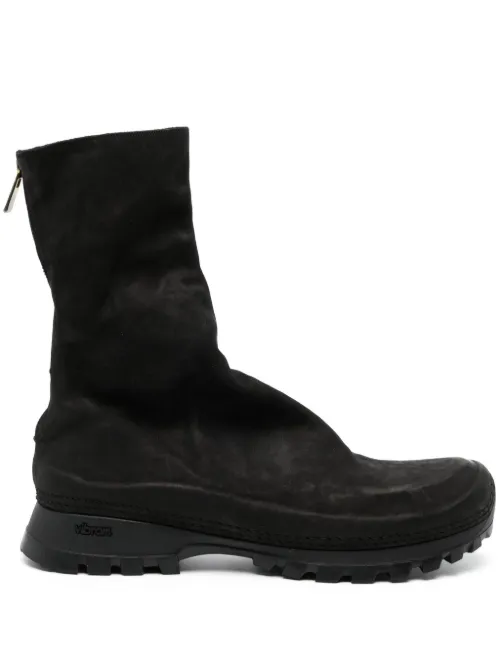 Bottines en cuir à bout rond - Yohji Yamamoto - Modalova