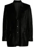 Versace Pre-Owned 2000s notched lapels jacquard-pattern blazer - Black
