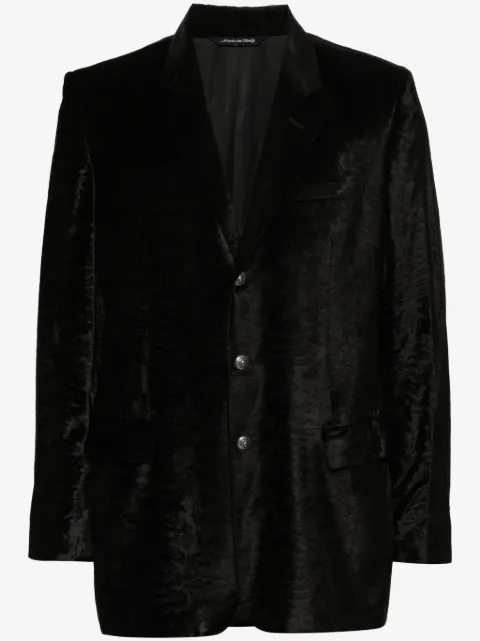 Versace Pre-Owned 2000s notched lapels jacquard-pattern blazer