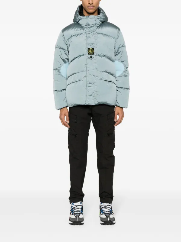 Stone island nylon hooded jacket hot sale