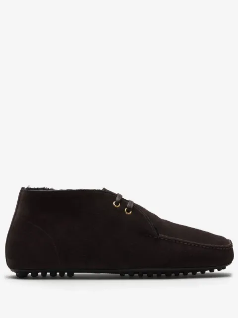 Car Shoe fur-lined suede driving boots