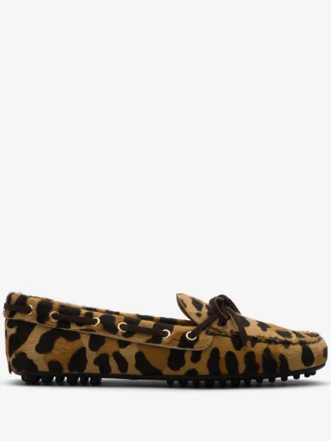 Car Shoe Animalier-print calf hair loafers