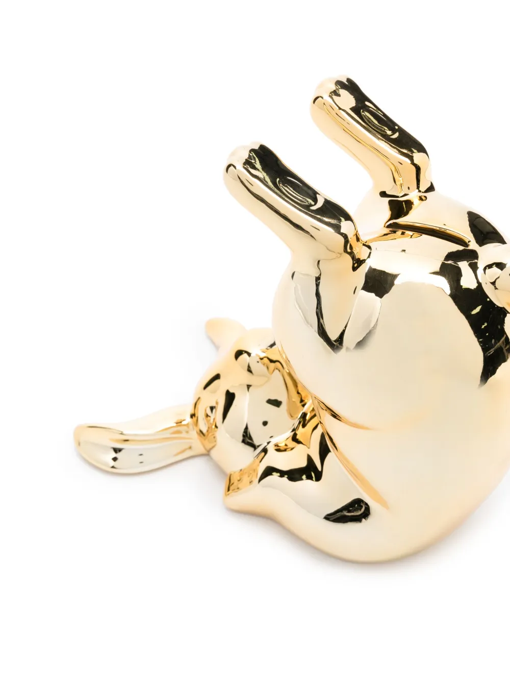 Shop Polspotten Bunny Bum Porcelain Moneybox In Gold