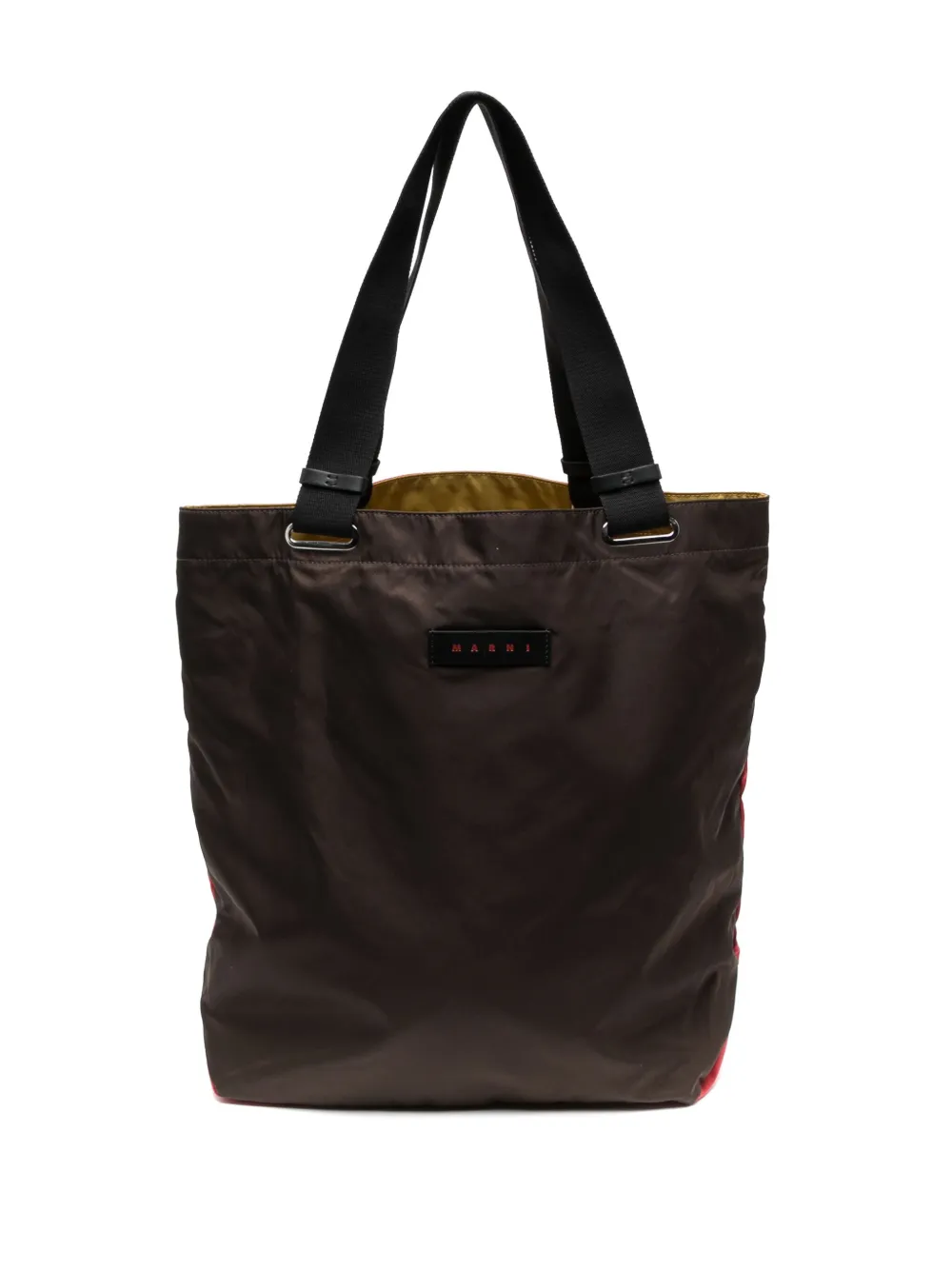 Marni Shopper met logo applicatie Rood