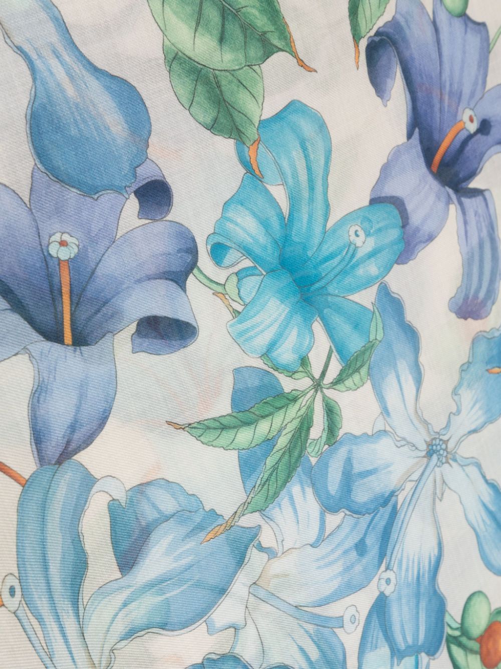 Ferragamo Kasjmier sjaal met bloemenprint - Beige
