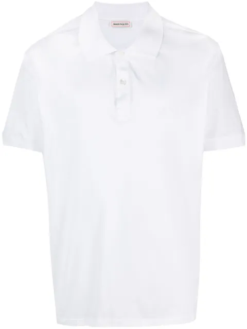 Alexander McQueen logo-embroidered jersey polo shirt Men