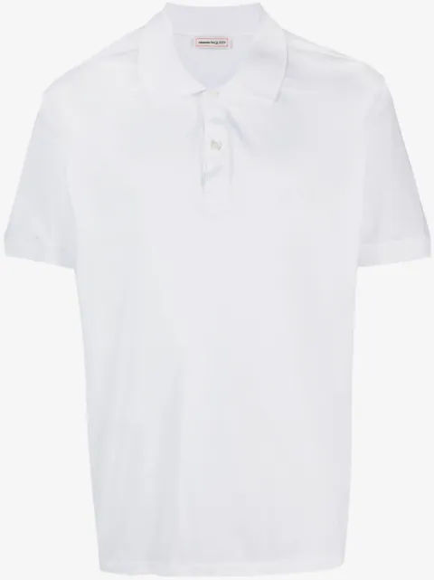Alexander McQueen logo-embroidered jersey polo shirt