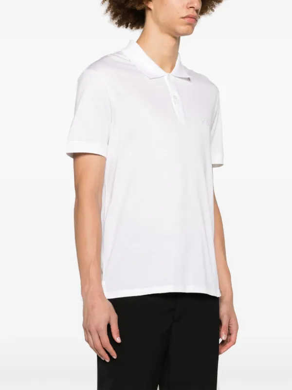 Alexander McQueen logo-embroidered Jersey Polo Shirt | White