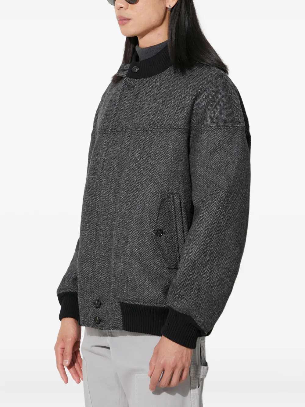 Baracuta G9 Herringbone bomberjack Grijs