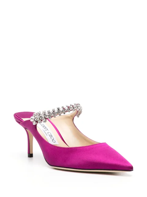 Jimmy Choo Bing 65mm satin mules J000163564 - 1