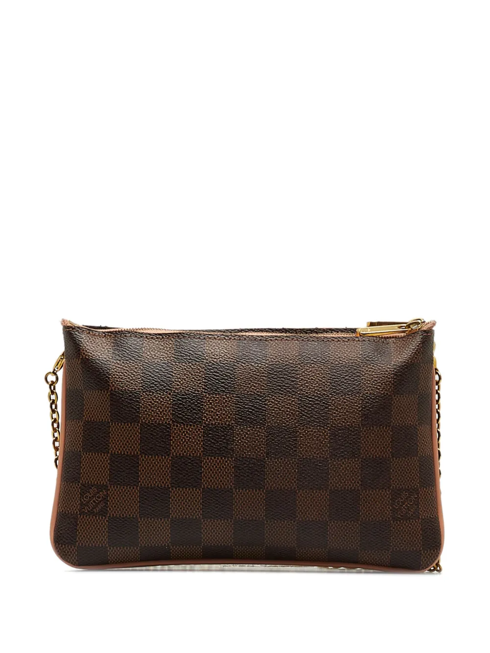 Louis Vuitton 2019 Louis Vuitton Damier Ebene Pochette Double Zip - Bruin