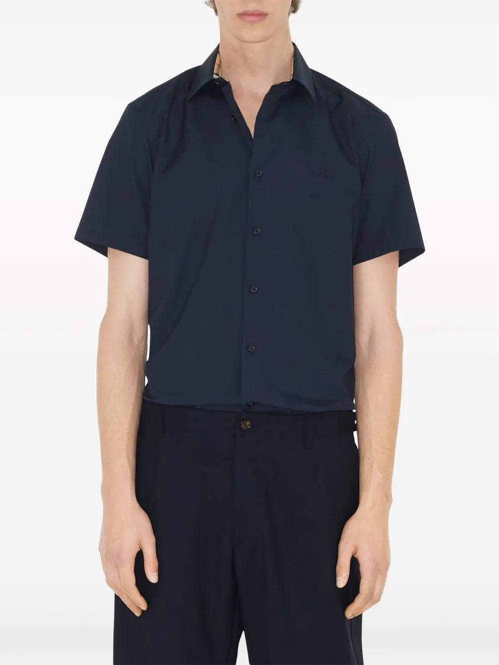 Burberry Overhemd met geborduurd logo - Zwart