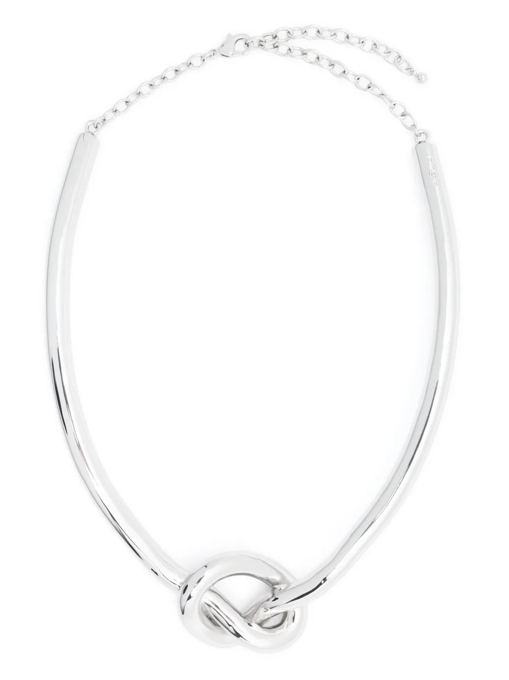 Shop Cult Gaia Lana Knot-detail Choker In Silver