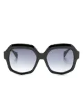 GIGI STUDIOS geometric-frame gradient sunglasses - Black