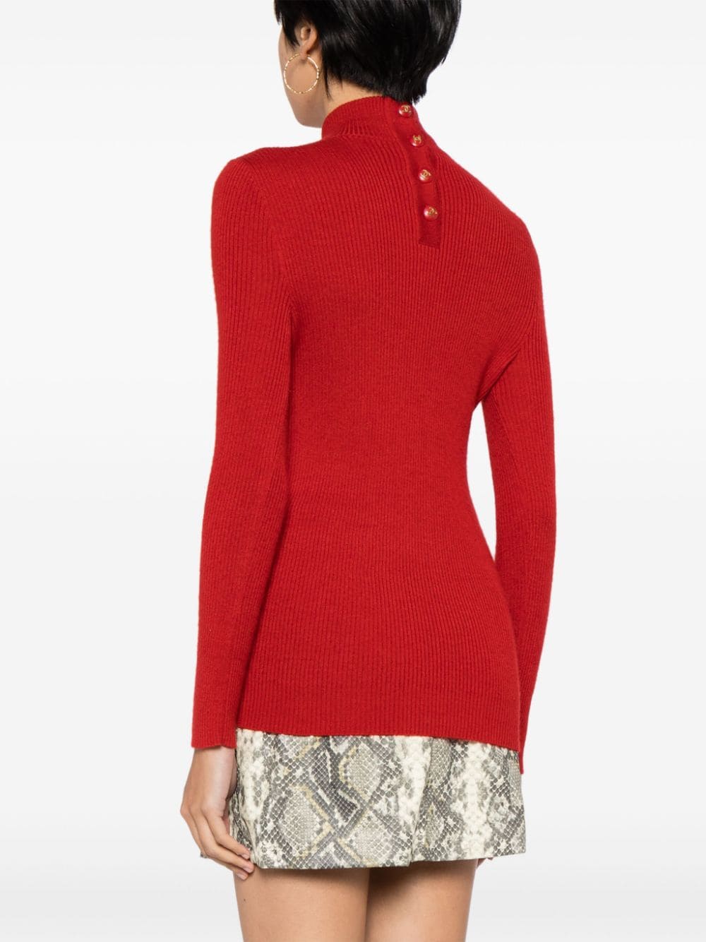 Pre-owned Chanel 1990s High-neck Cashmere Jumper In Red