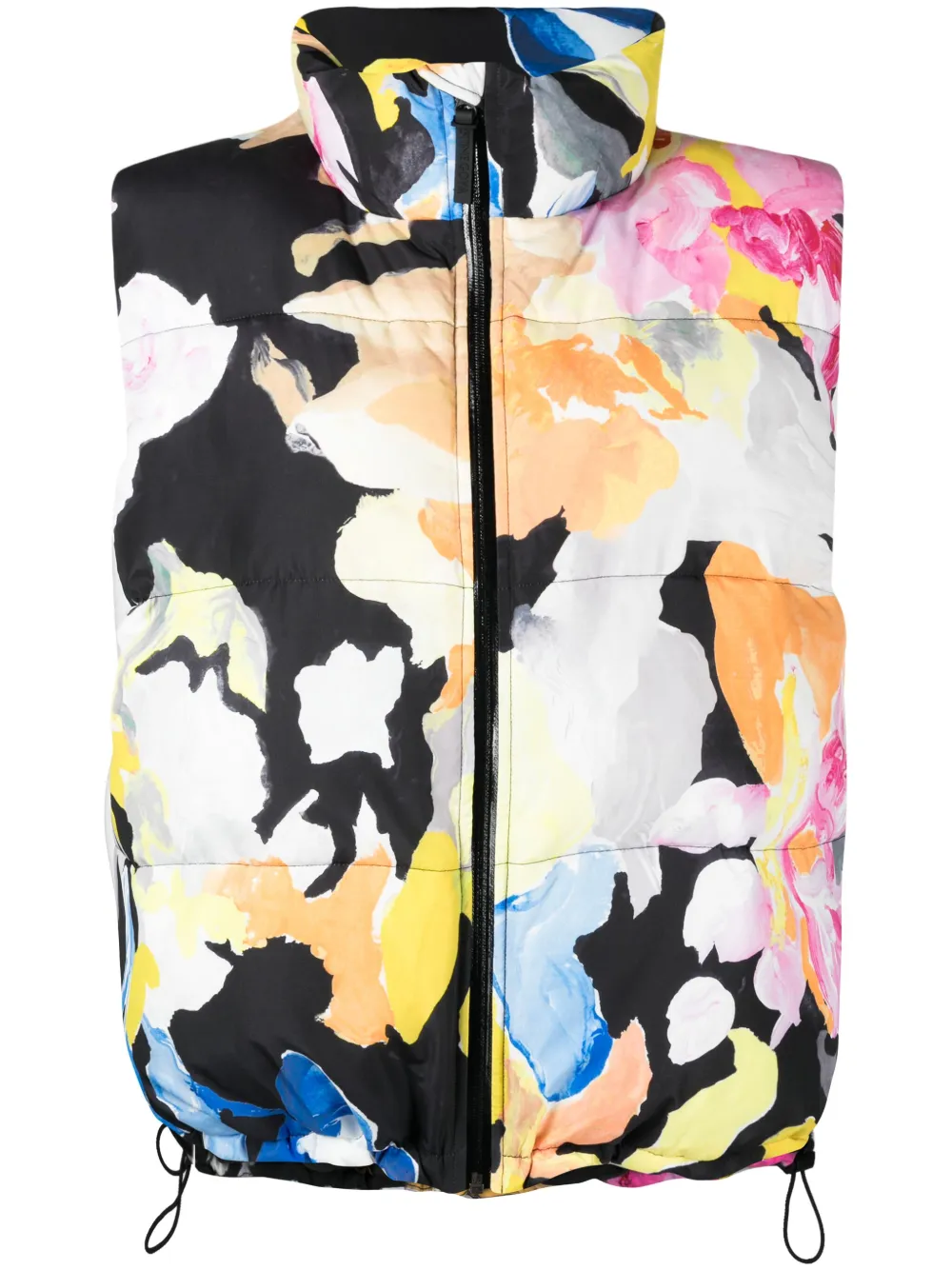 Stine Goya Nuria bodywarmer met bloemenprint Zwart