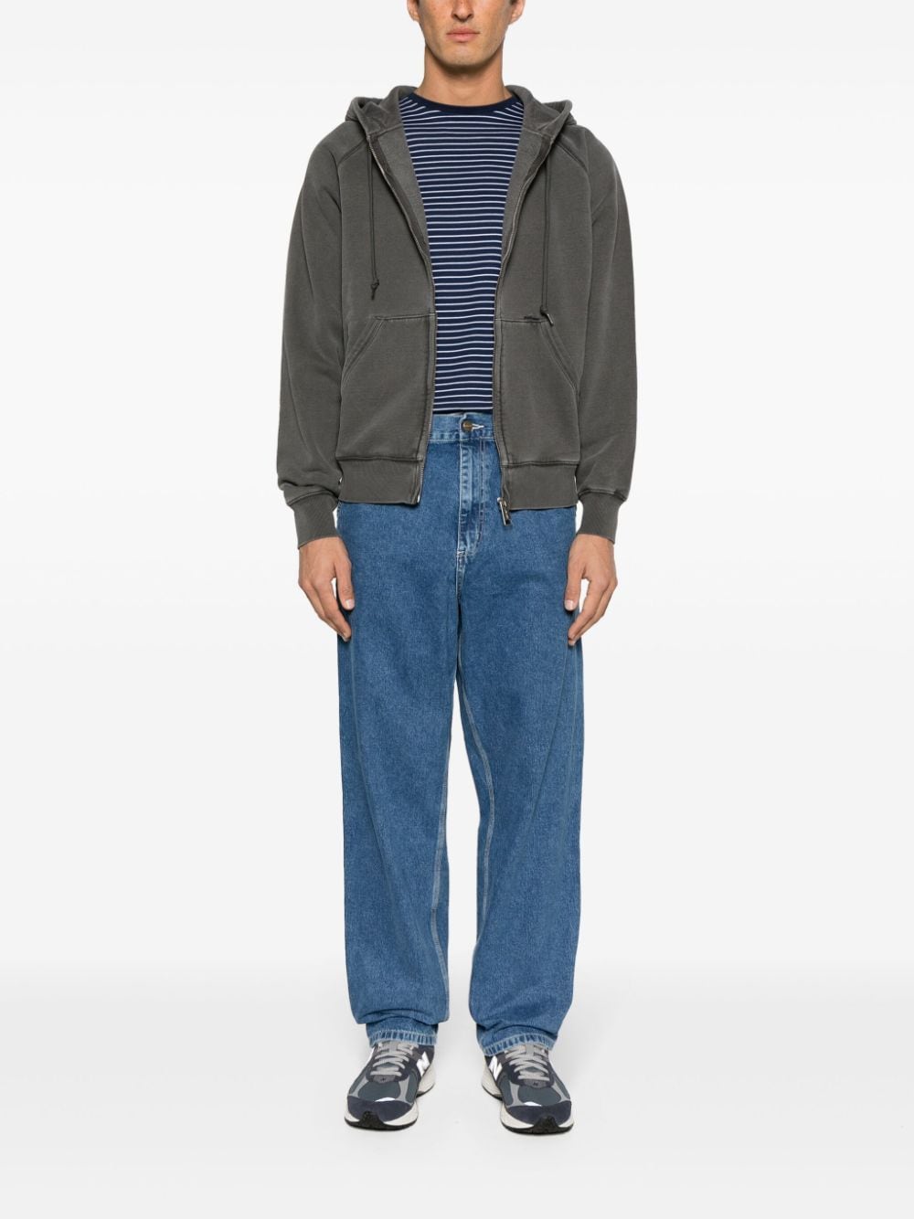 Shop Carhartt Simple Mid-rise Straight-leg Jeans In Blue