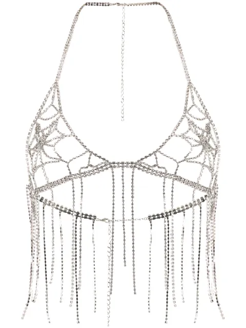 Loulou x Lit Appeal crystal-embellished triangle-cup top