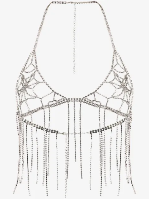 Loulou x Lit Appeal crystal-embellished triangle-cup top