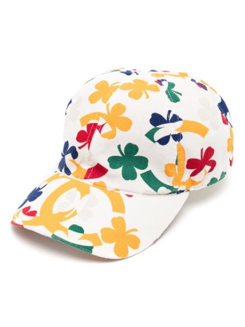 Cheap HOT SALE CHANEL 2000s Lucky Clover-motif cotton cap Women