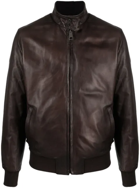 Dell'oglio leather bomber jacket