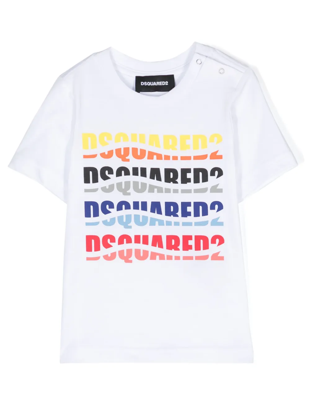 Dsquared2 Kids T-shirt met golvende print Wit