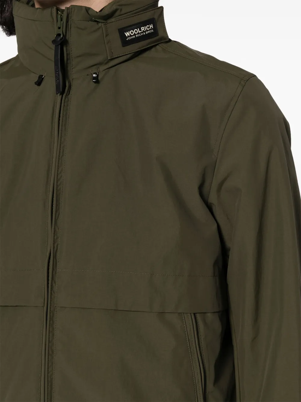 Woolrich Jack met hoge hals en rits Groen