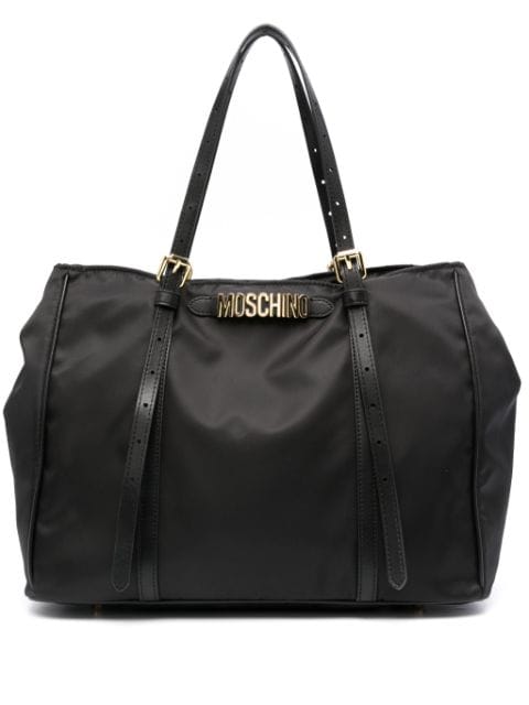 Moschino logo-lettering tote bag