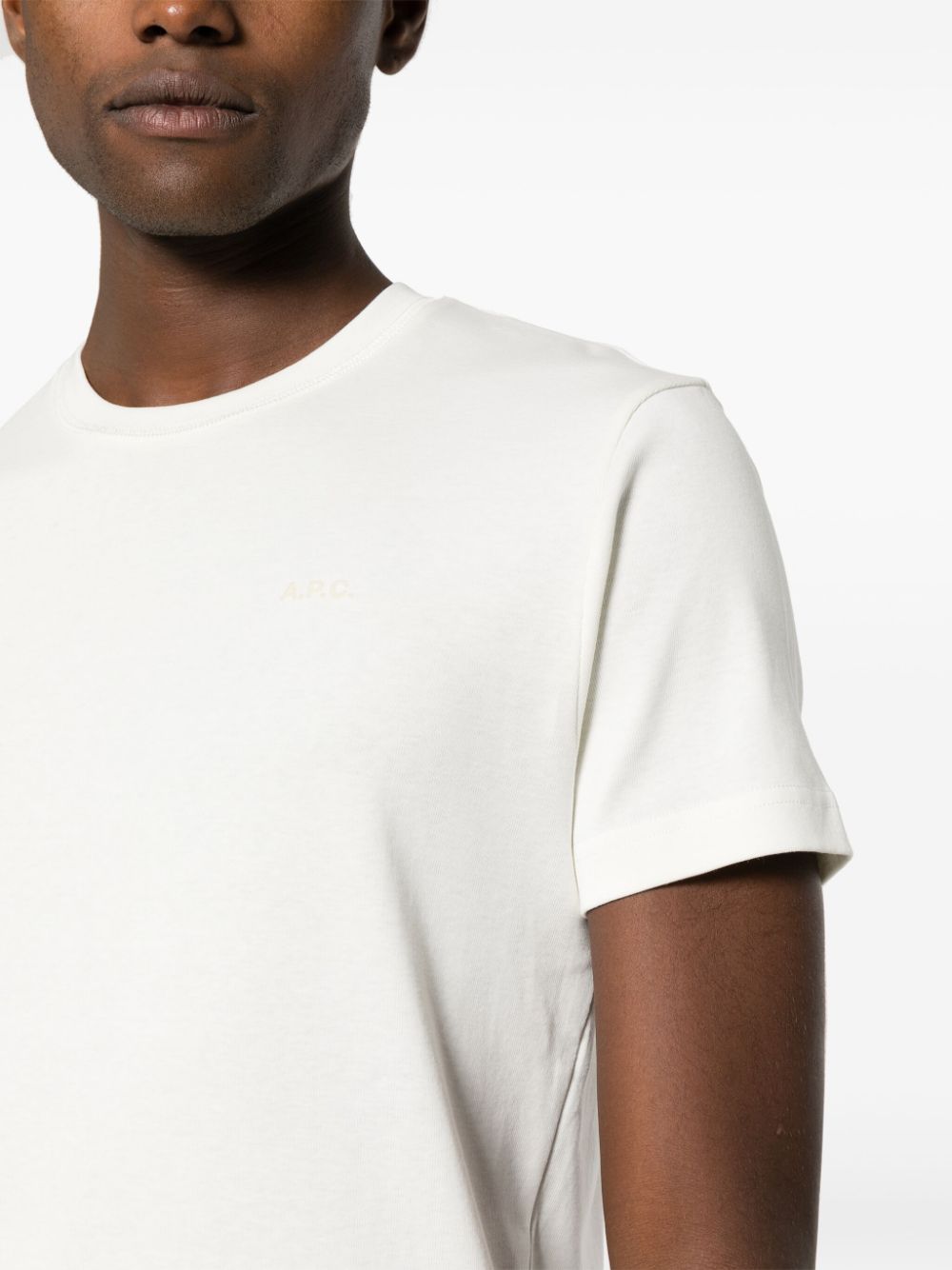 Shop Apc Lewis Organic-cotton T-shirt In White