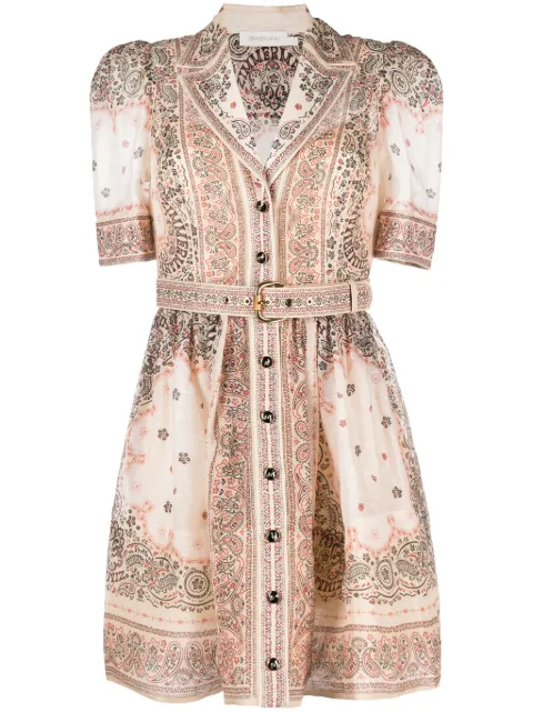 ZIMMERMANN Matchmaker paisley-print mini shirtdress