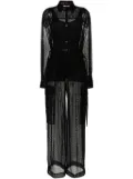 PINKO x Patrick McDowell mesh jumpsuits - Black