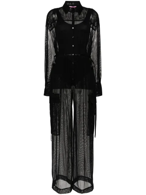 PINKO x Patrick McDowell mesh jumpsuits