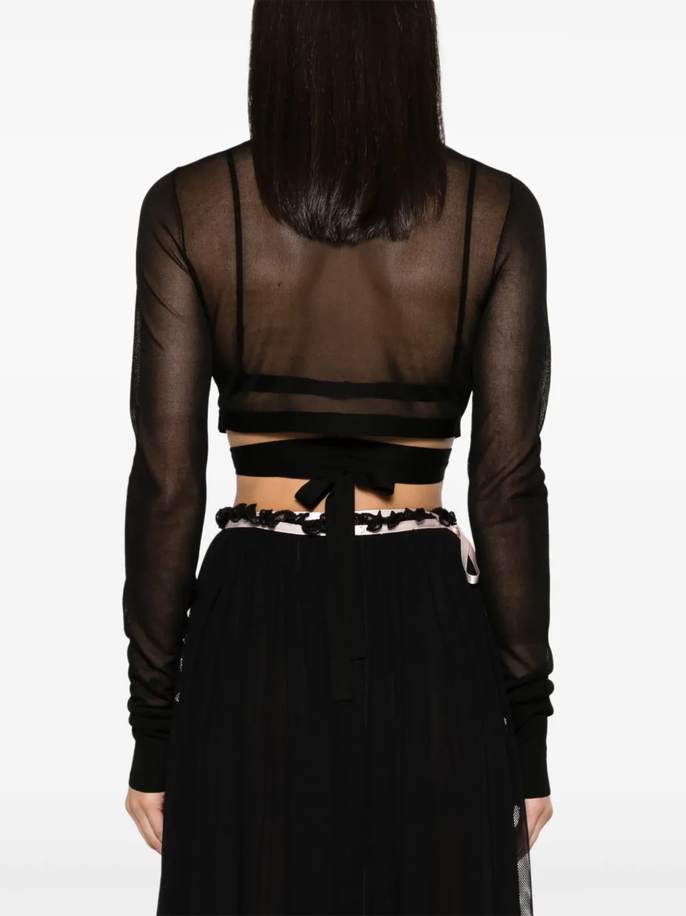 PINKO x Patrick McDowell wikkeltop met lange mouwen Zwart