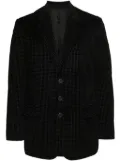 Versace Pre-Owned 2000s checkered notched lapels blazer - Black