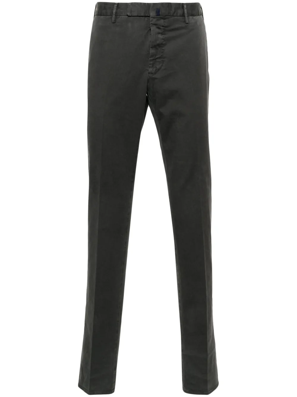 Incotex Mid waist chino met toelopende pijpen Grijs