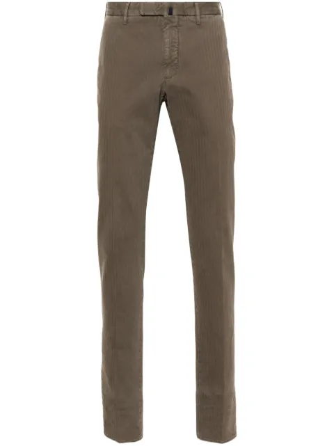 Incotex striped mid-rise tailored trousers