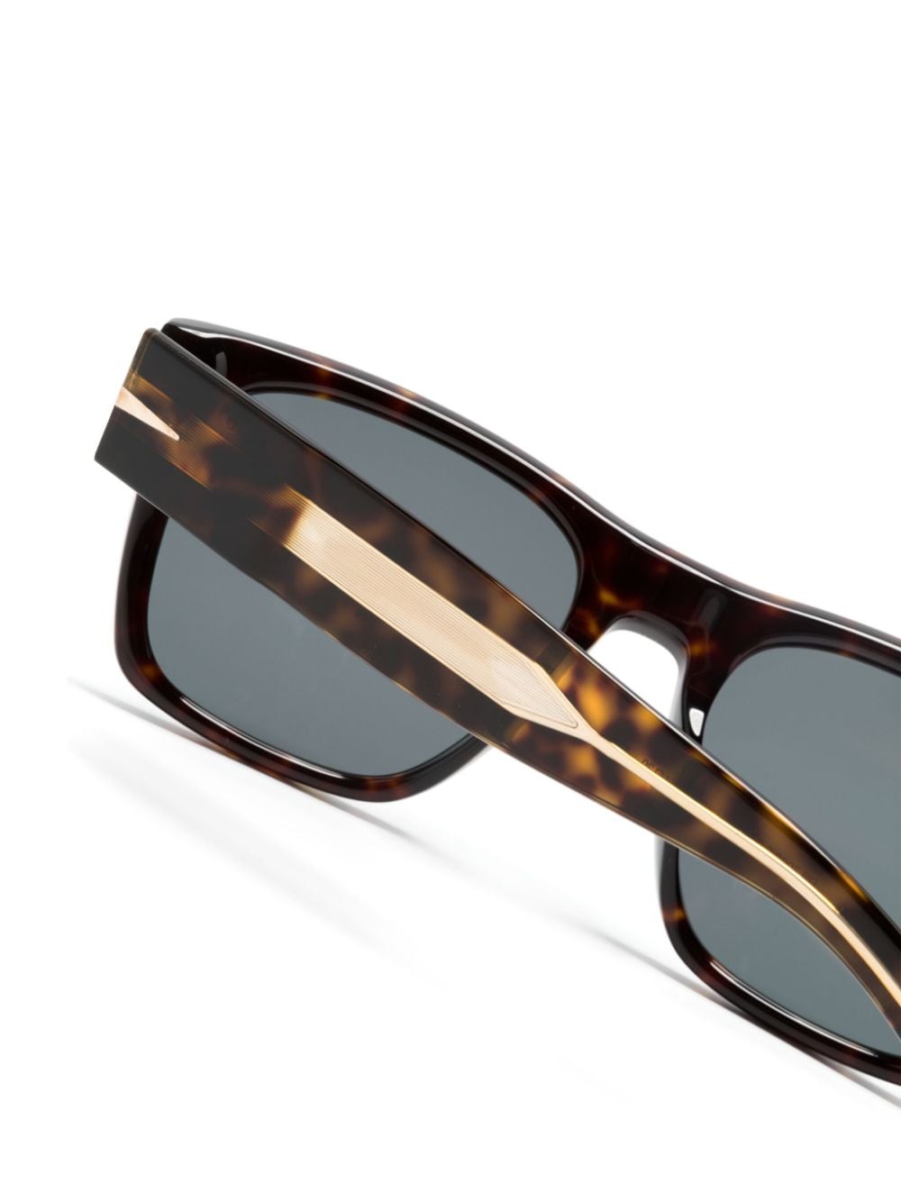 Shop Eyewear By David Beckham Tortoiseshell-effect Square-frame Sunglasses In Brown