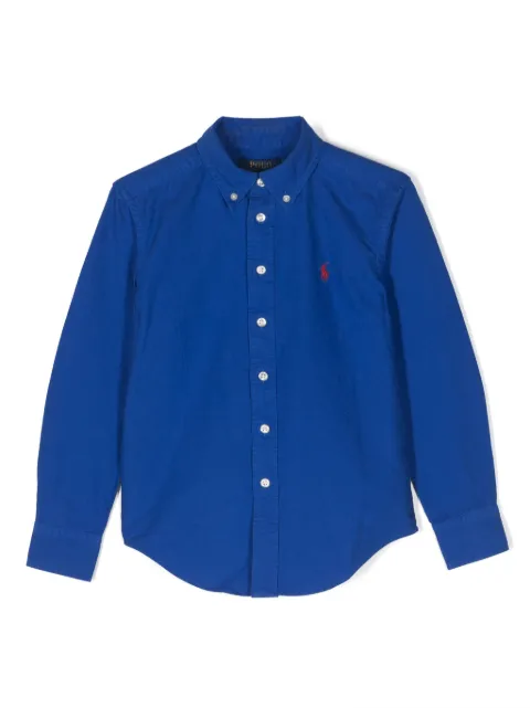POLO RALPH LAUREN KIDS قميص قطن مطرز بشعار 'بولو بوني'