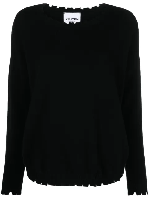 kujten raw-cut cashmere jumper
