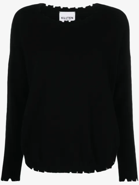 kujten raw-cut cashmere jumper