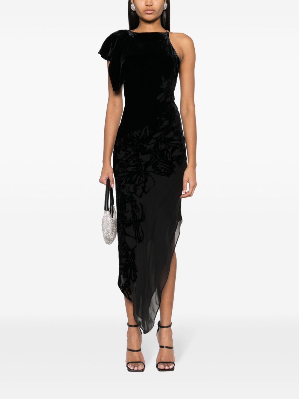 REV Asymmetrische jurk - Zwart